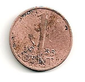Olandija. 1 centas ( 1952 ) XF